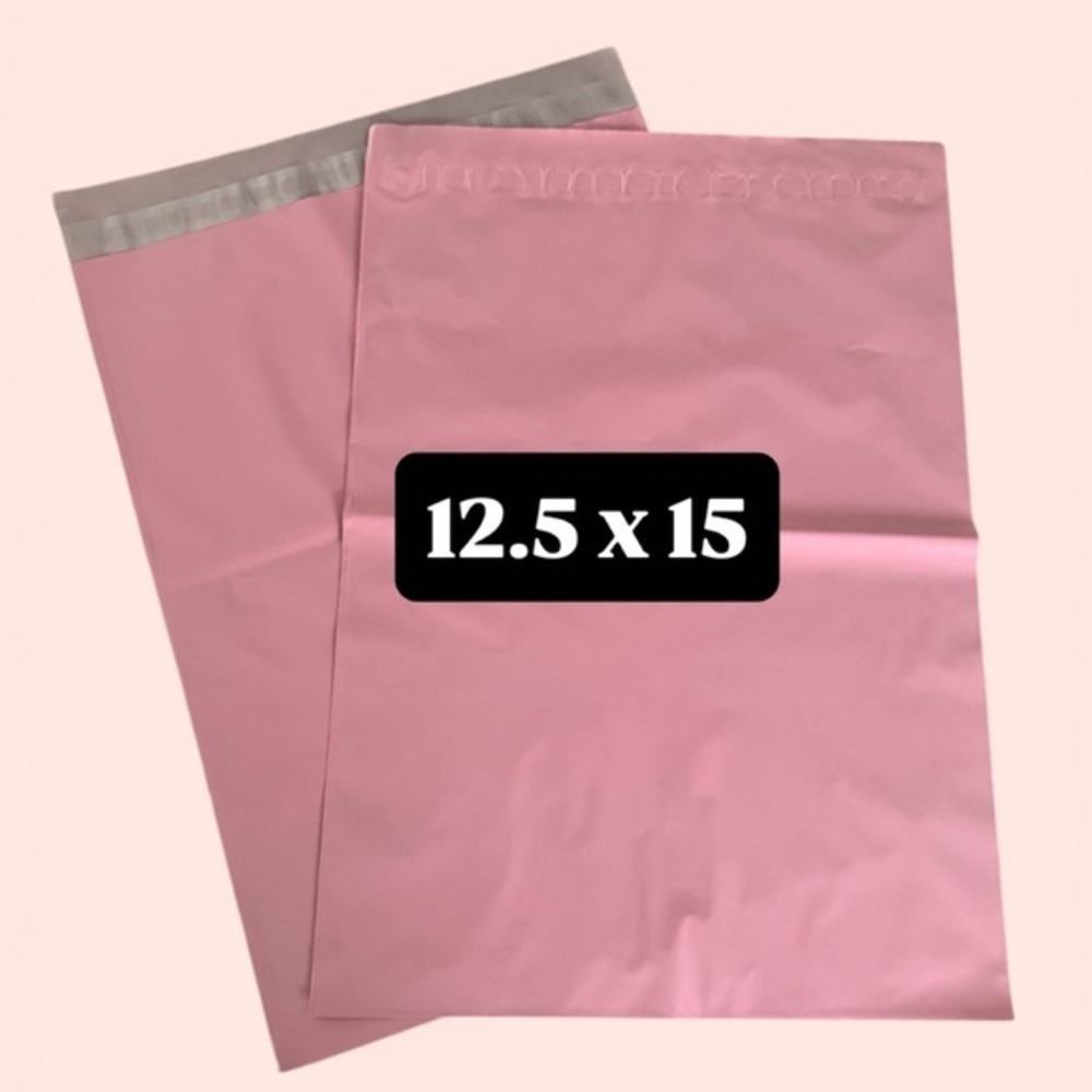 (10) 12.5x15 LARGE Light Pink Poly Mailers
